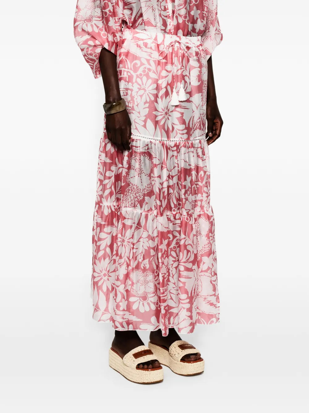 Floral Print Midi Skirt