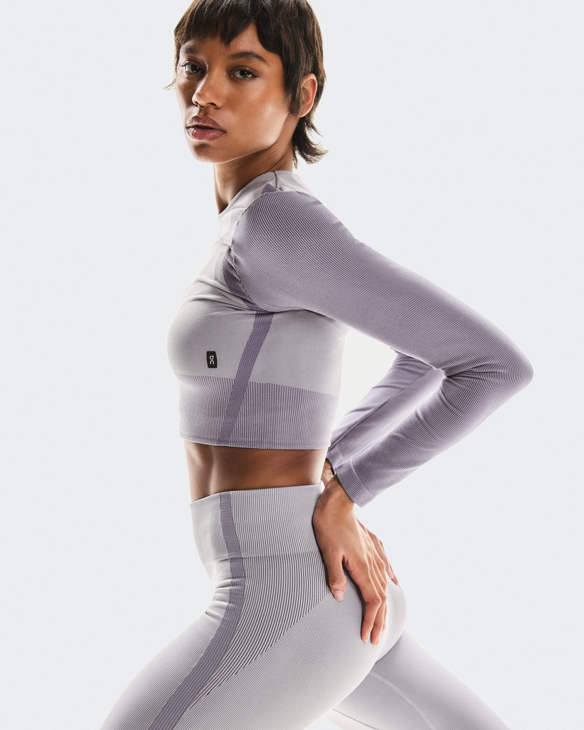 On Studio Knit Long-T Crop Lilac Cosmos (Women'S) (Women's)