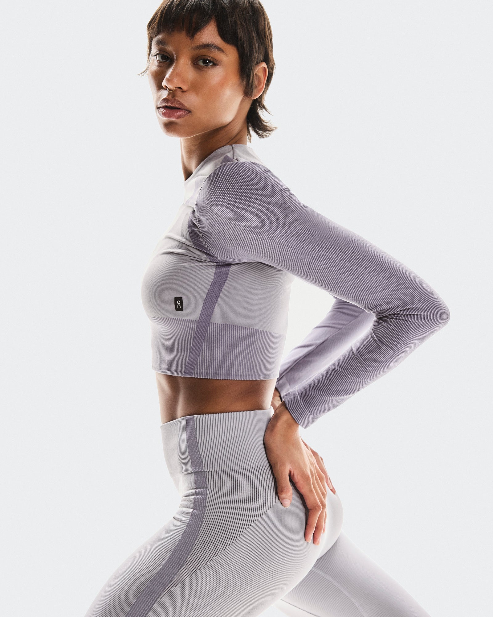 On Studio Knit Long-T Crop Lilac Cosmos (Women'S) (Women's)