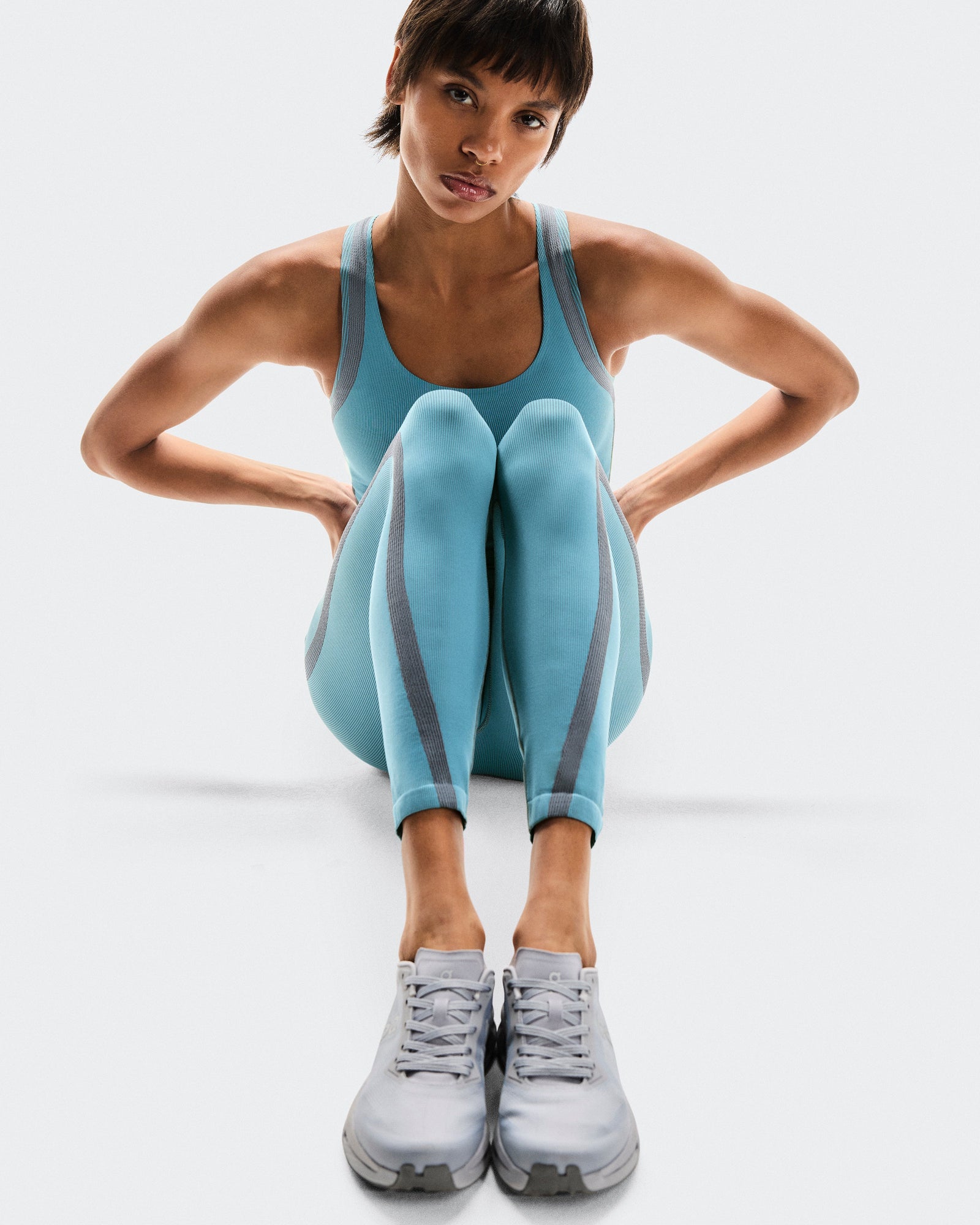 On Studio Knit Bodysuit 7/8 Niagara Rock (Women'S) (Women's)