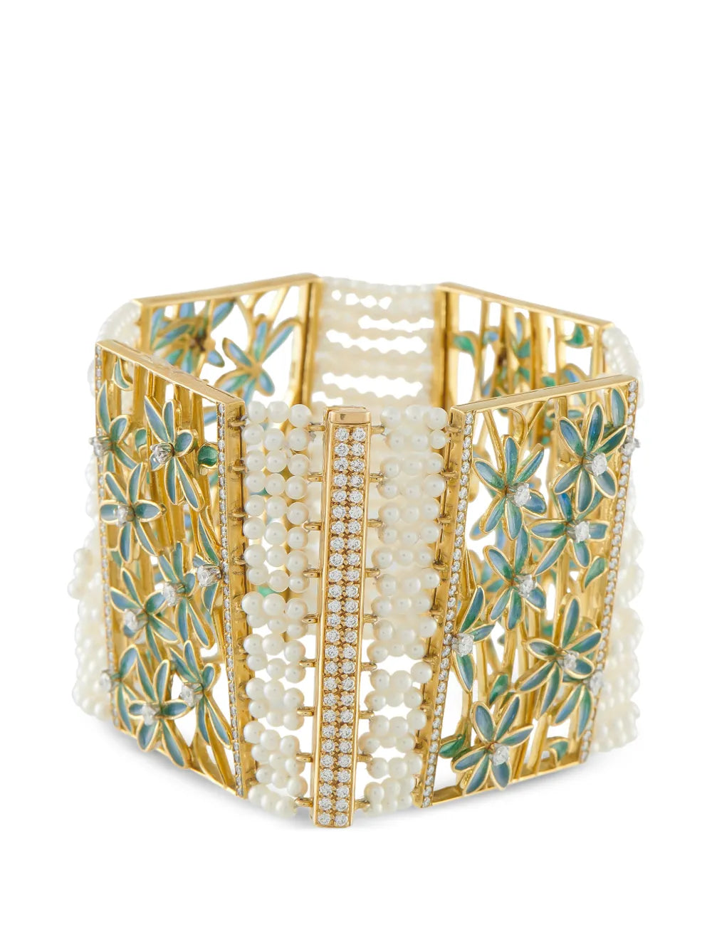 floral diamond bracelet
