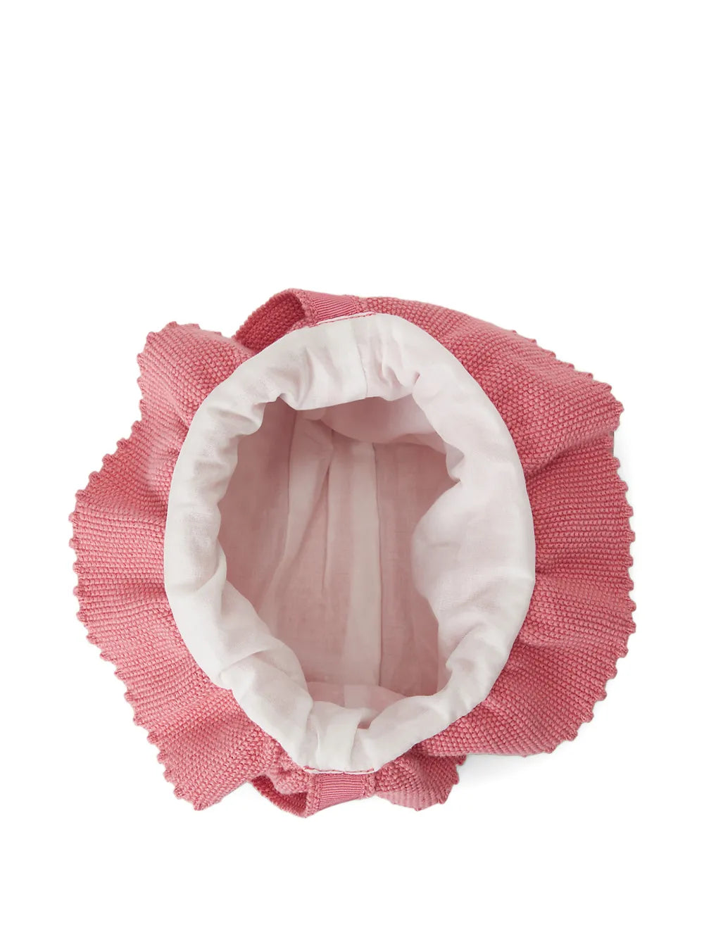 cable-knit drawstring bag