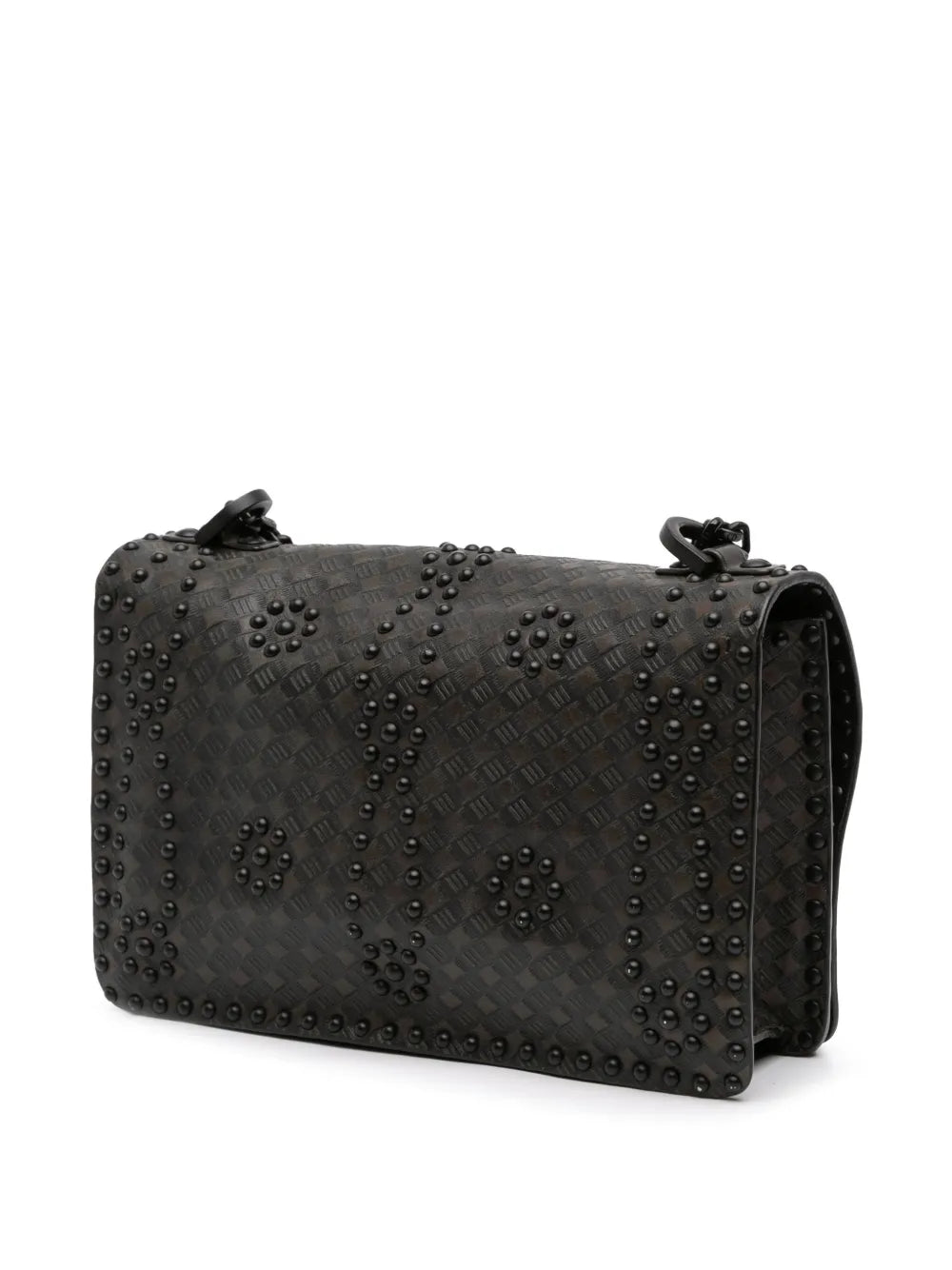 2018 Medium Embossed Calfskin Studded JAdior Chain Flap shoulder bag