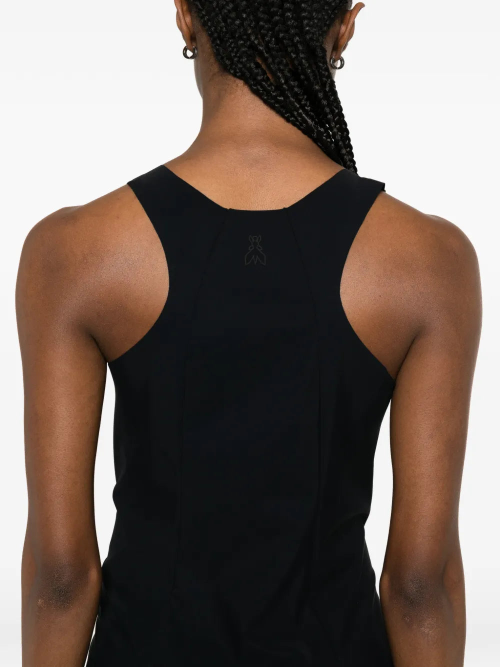 crew-neck fitted midi dress