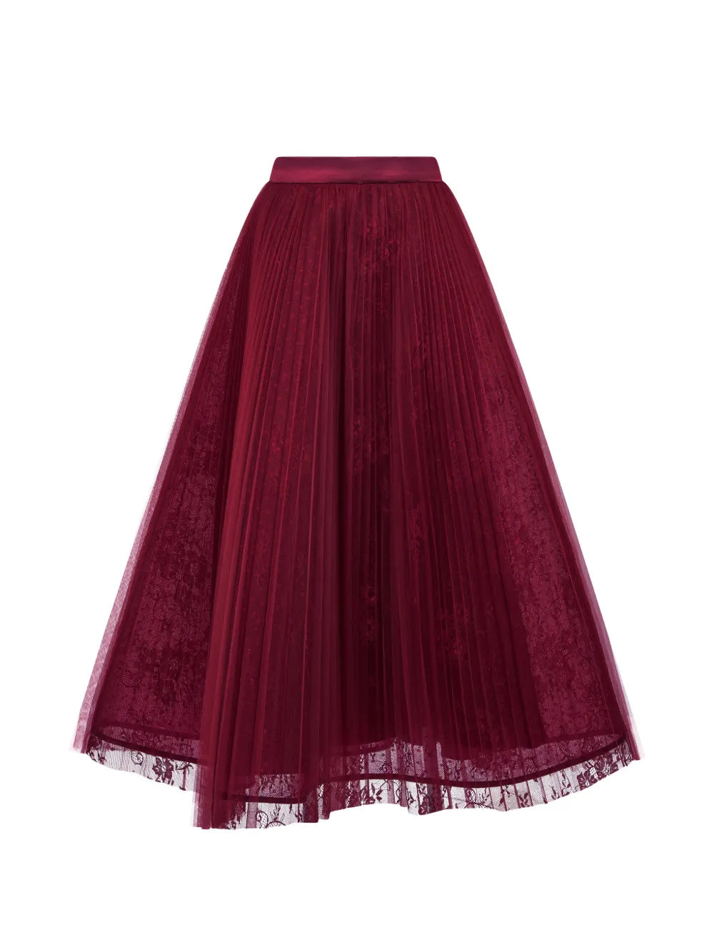 pleated lace skirt