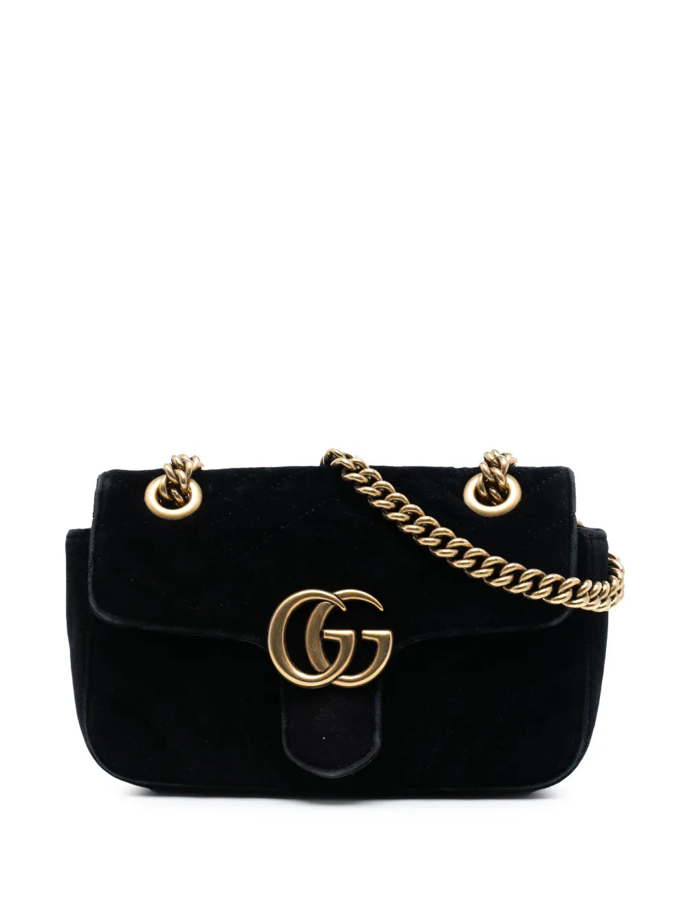 2016-2026 Small GG Marmont Matelasse Velvet shoulder bag