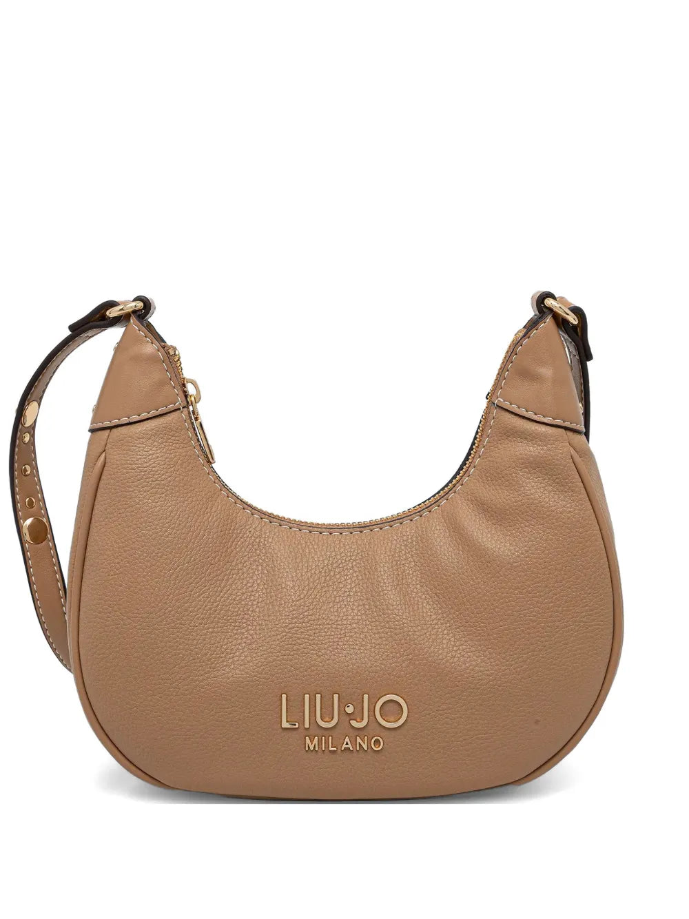 logo-embossed shoulder bag