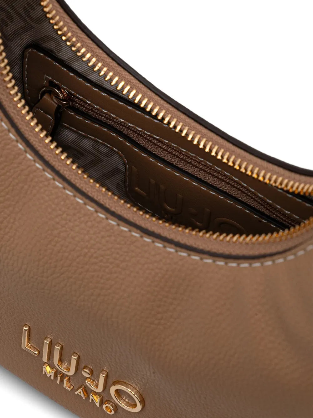 logo-embossed shoulder bag