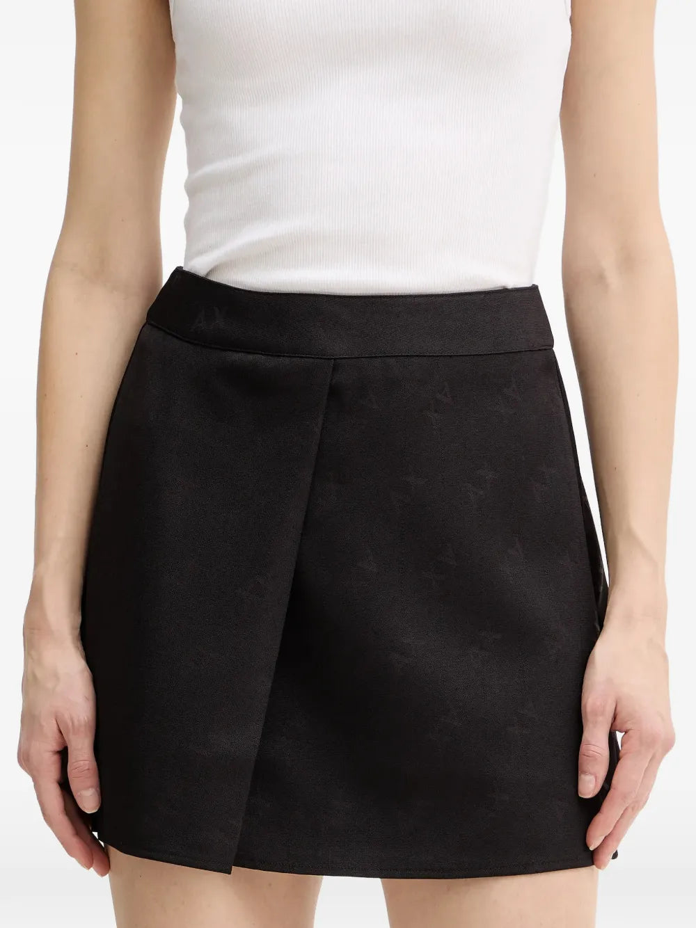 patterned mini skirt