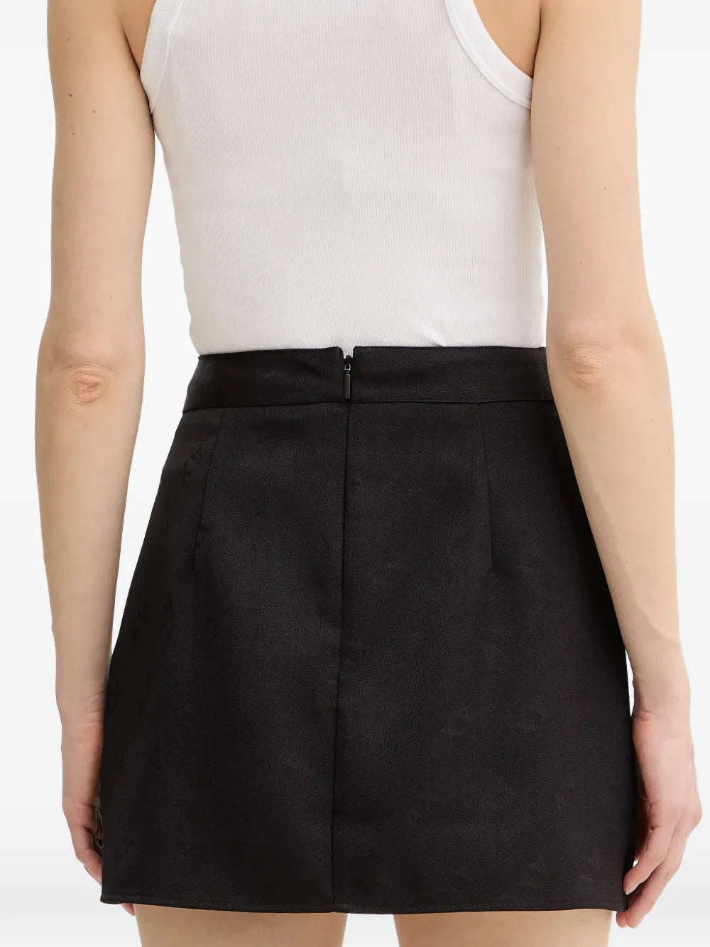 patterned mini skirt
