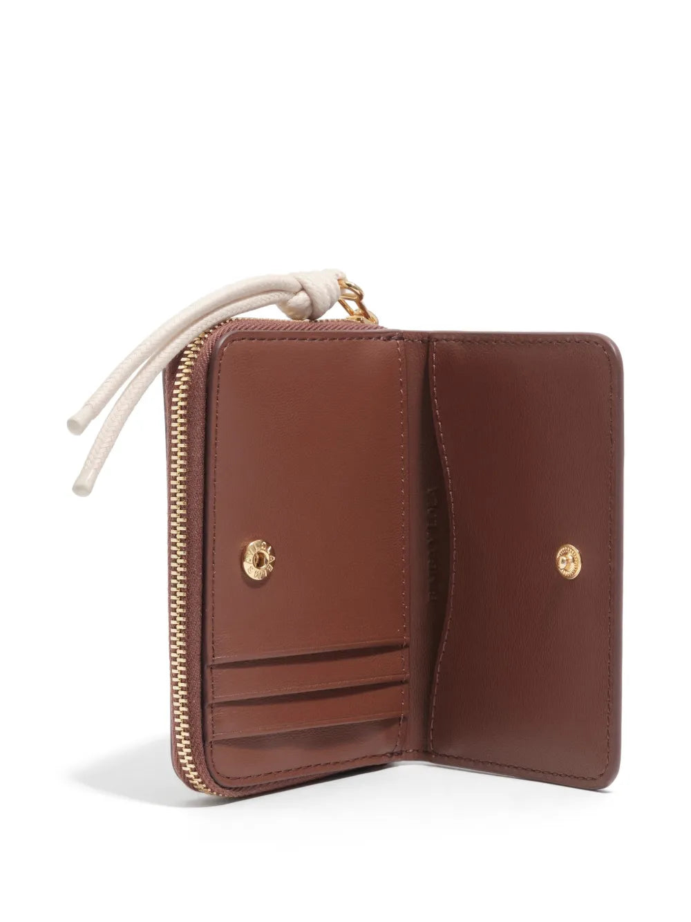 Wallnut small cow leather purse