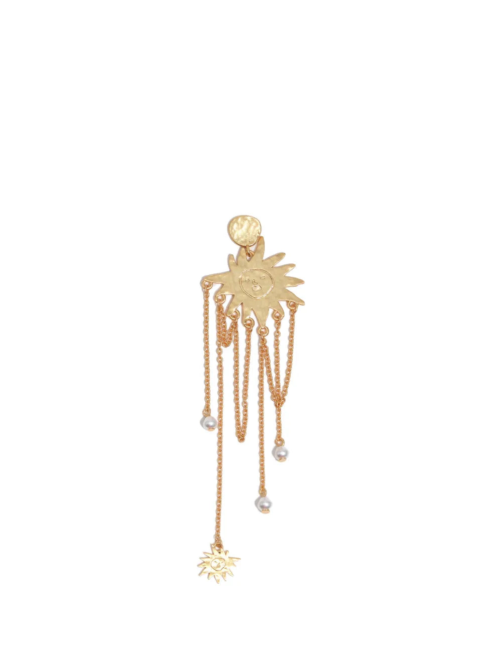 Sun brushed chains earrings