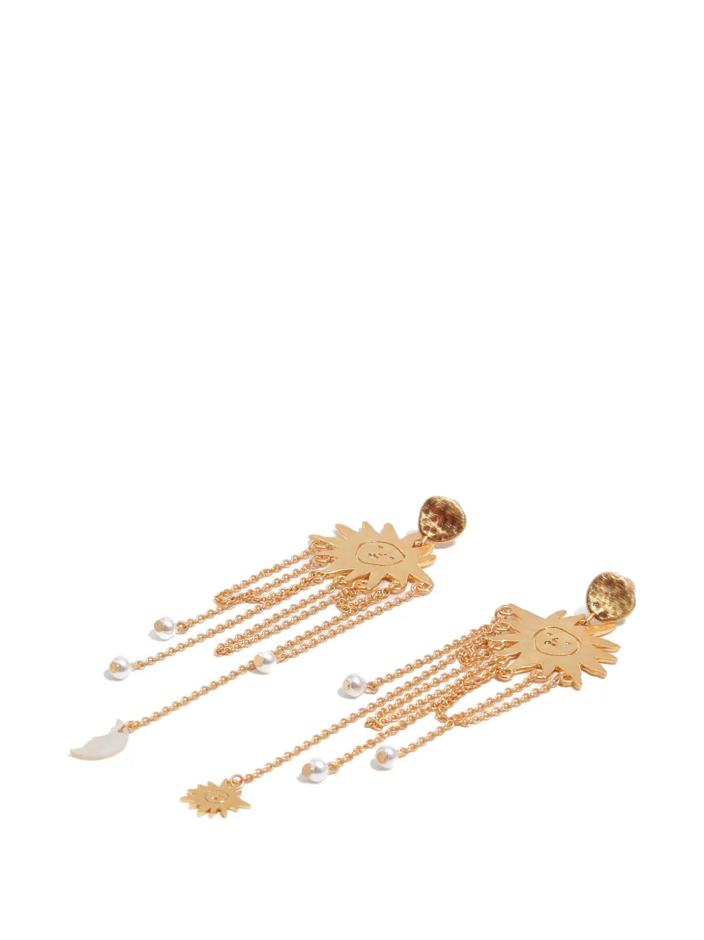 Sun brushed chains earrings
