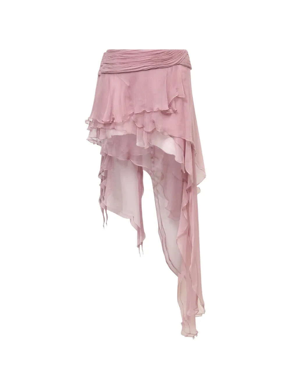 Fairy layered asymmetric mini skirt