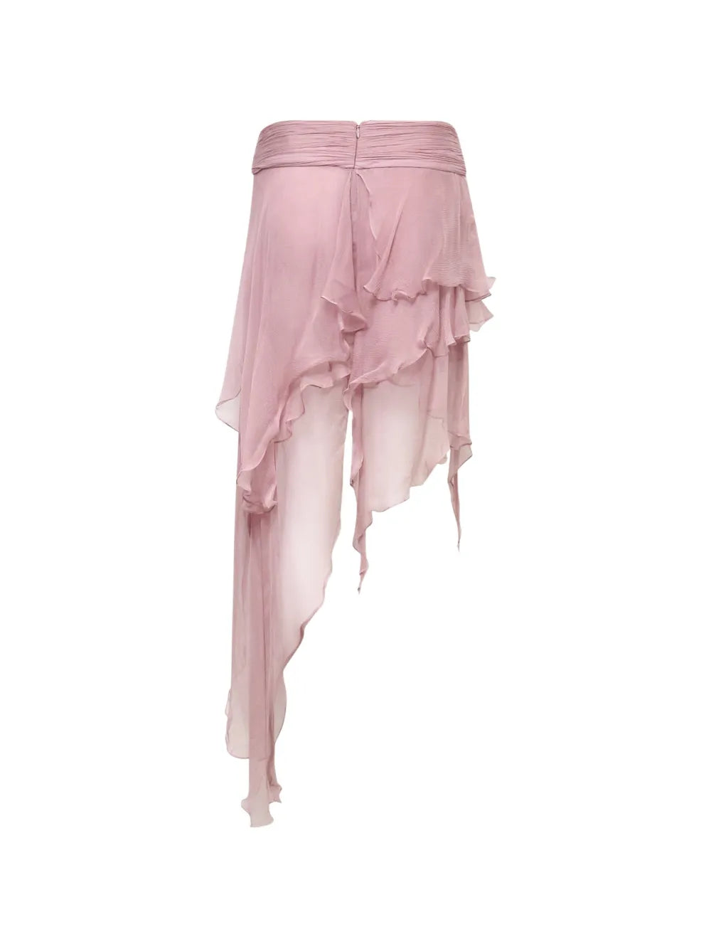 Fairy layered asymmetric mini skirt