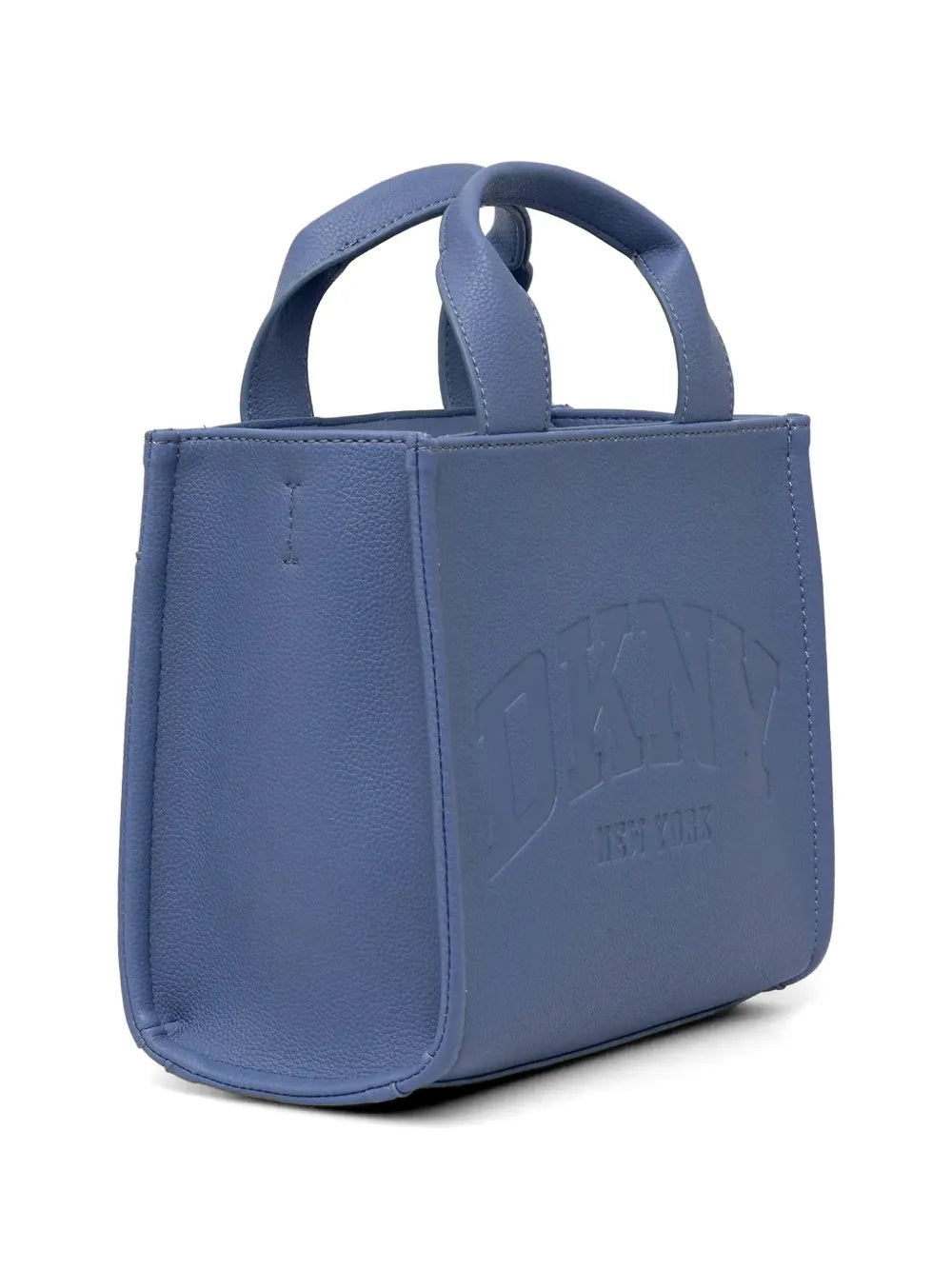 logo-embossed charm tote bag