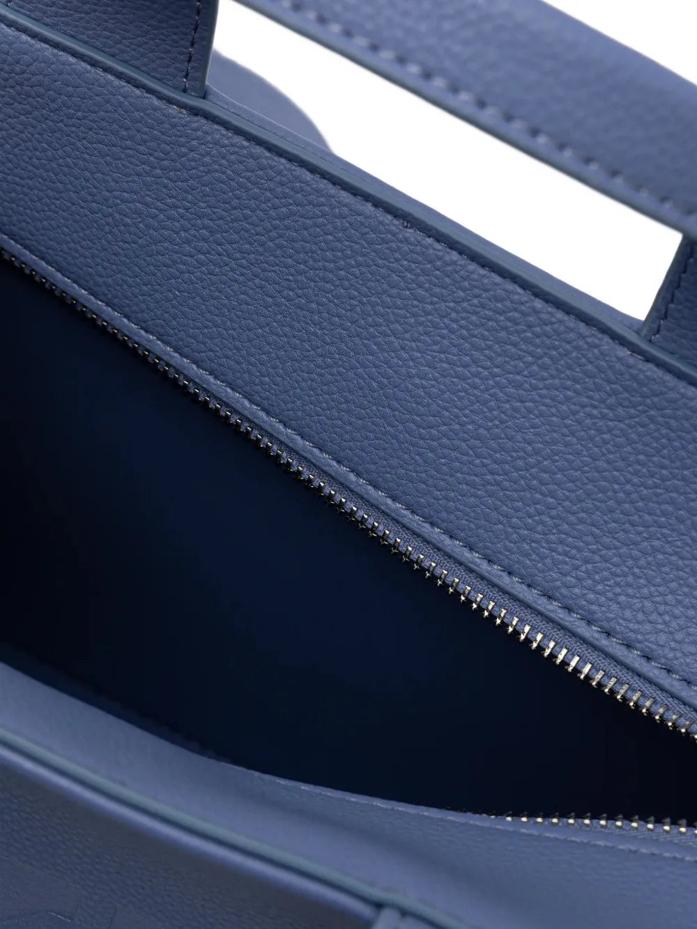 logo-embossed charm tote bag