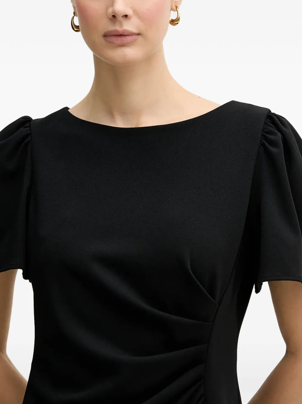 ruched mini dress