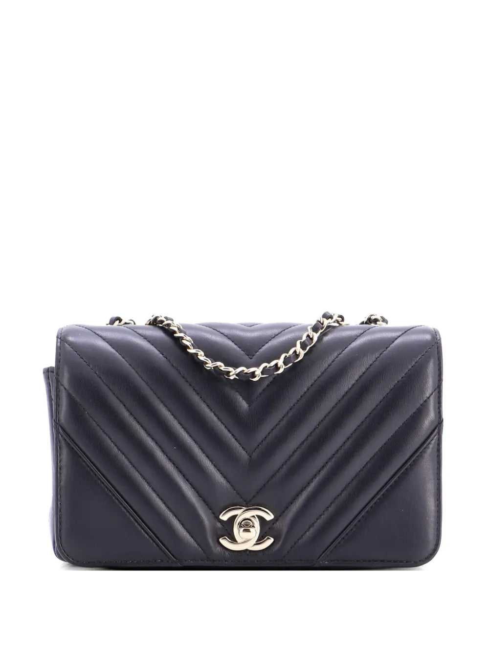 Statement Flap Bag Chevron Calfskin Mini crossbody bag