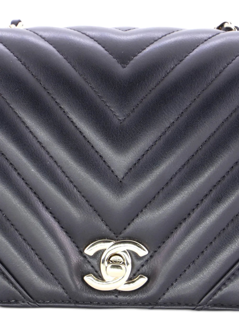 Statement Flap Bag Chevron Calfskin Mini crossbody bag