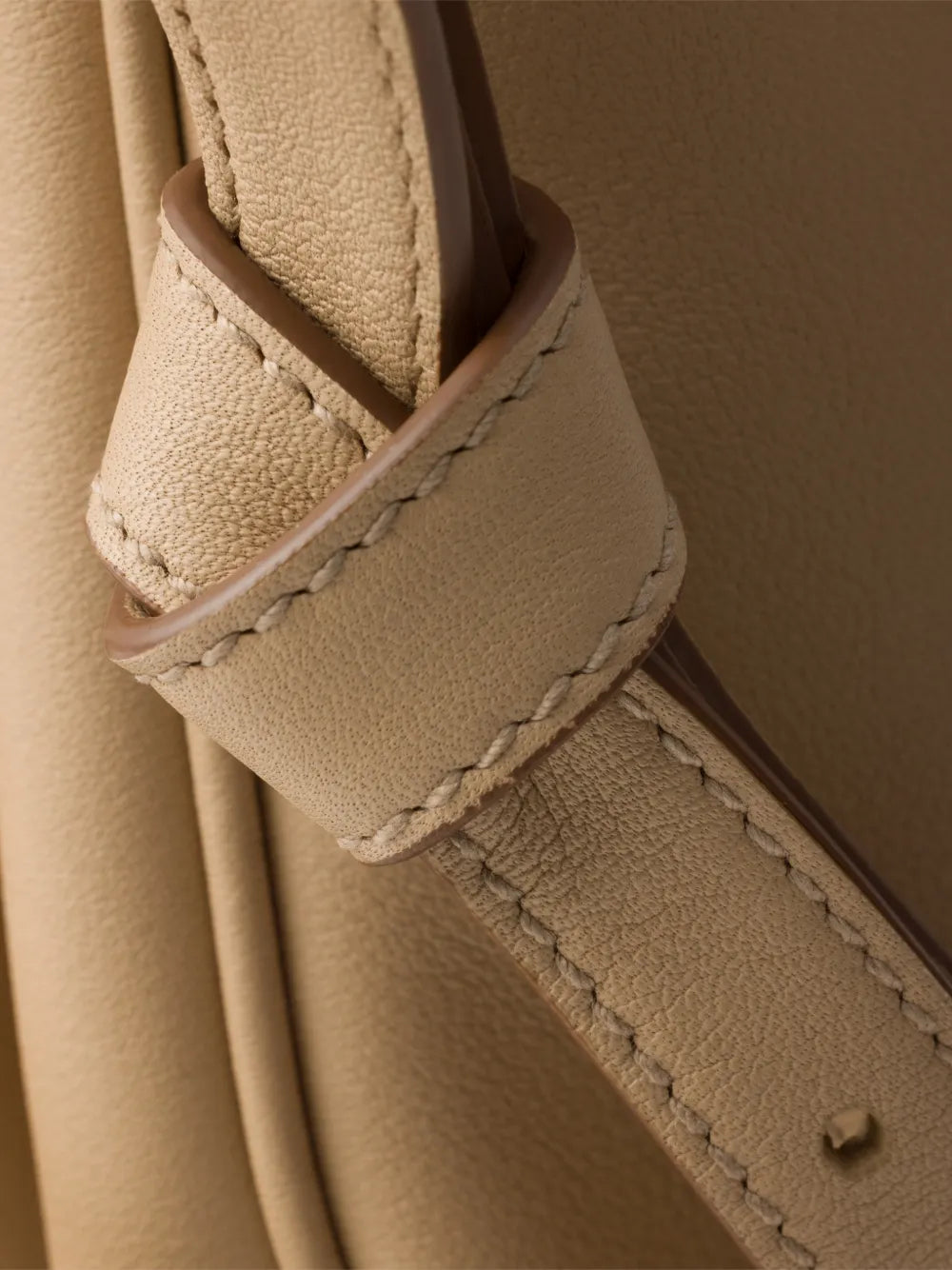 Fold large leather shoulder bag