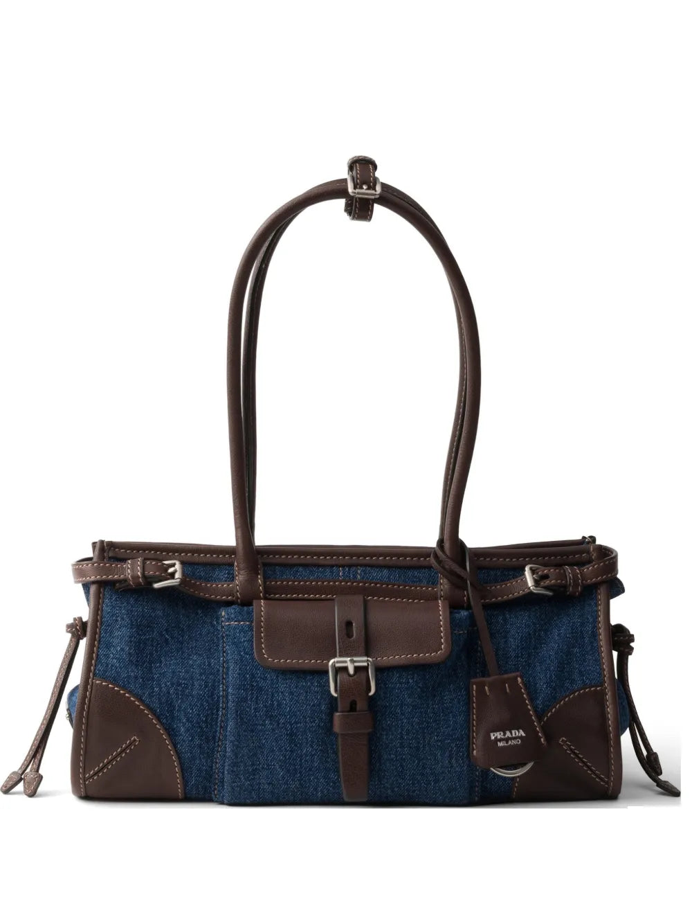 Bonnie medium denim and leather handbag