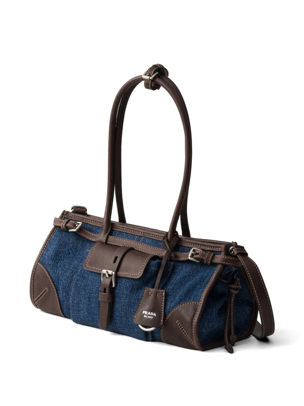 Bonnie medium denim and leather handbag