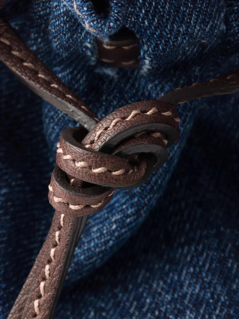 Bonnie medium denim and leather handbag