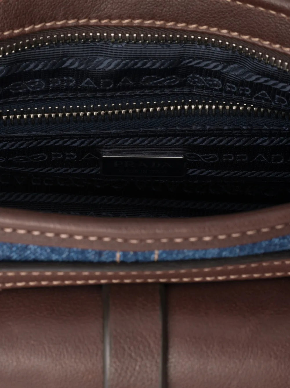 Bonnie medium denim and leather handbag
