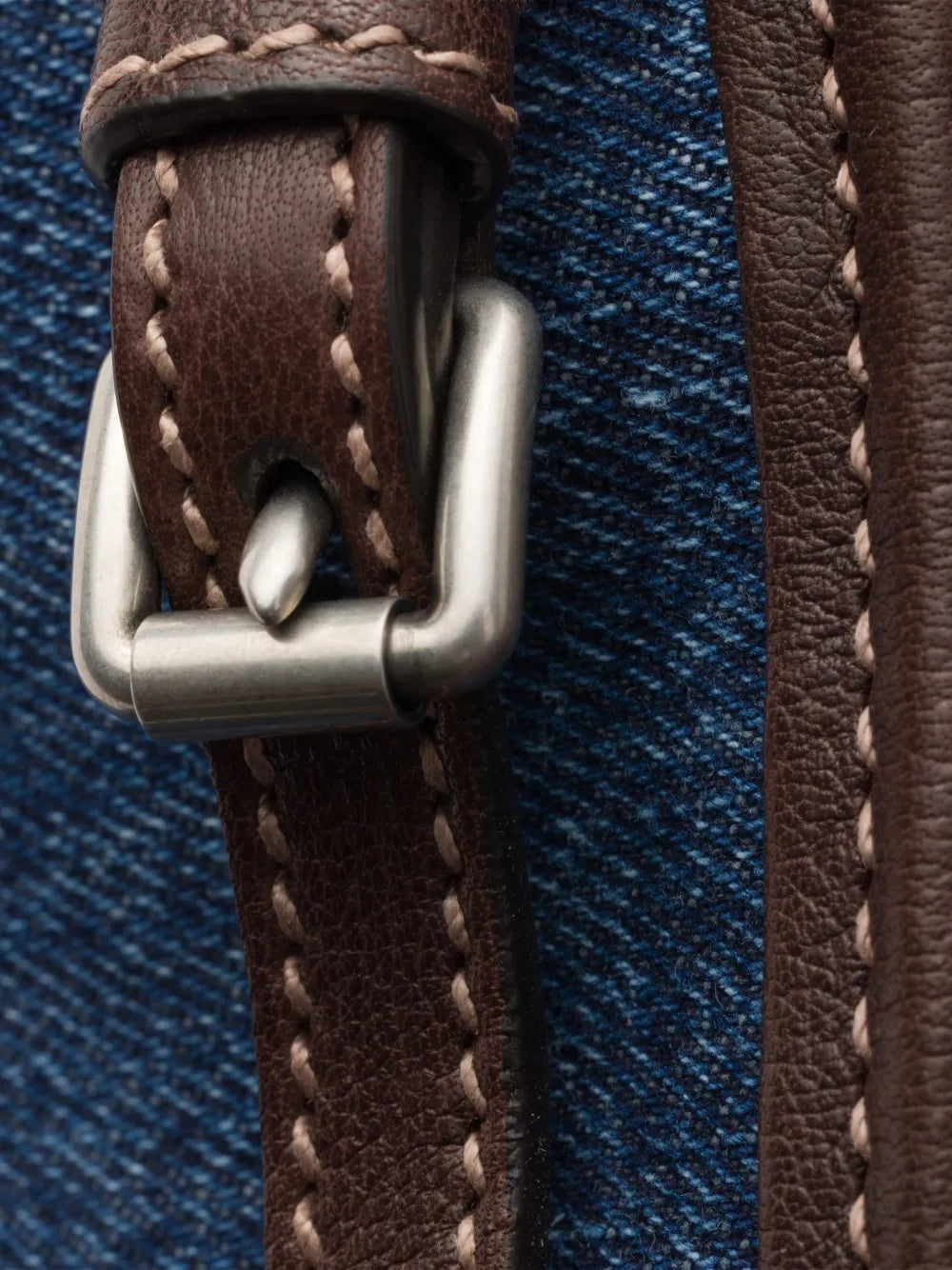 Bonnie medium denim and leather handbag