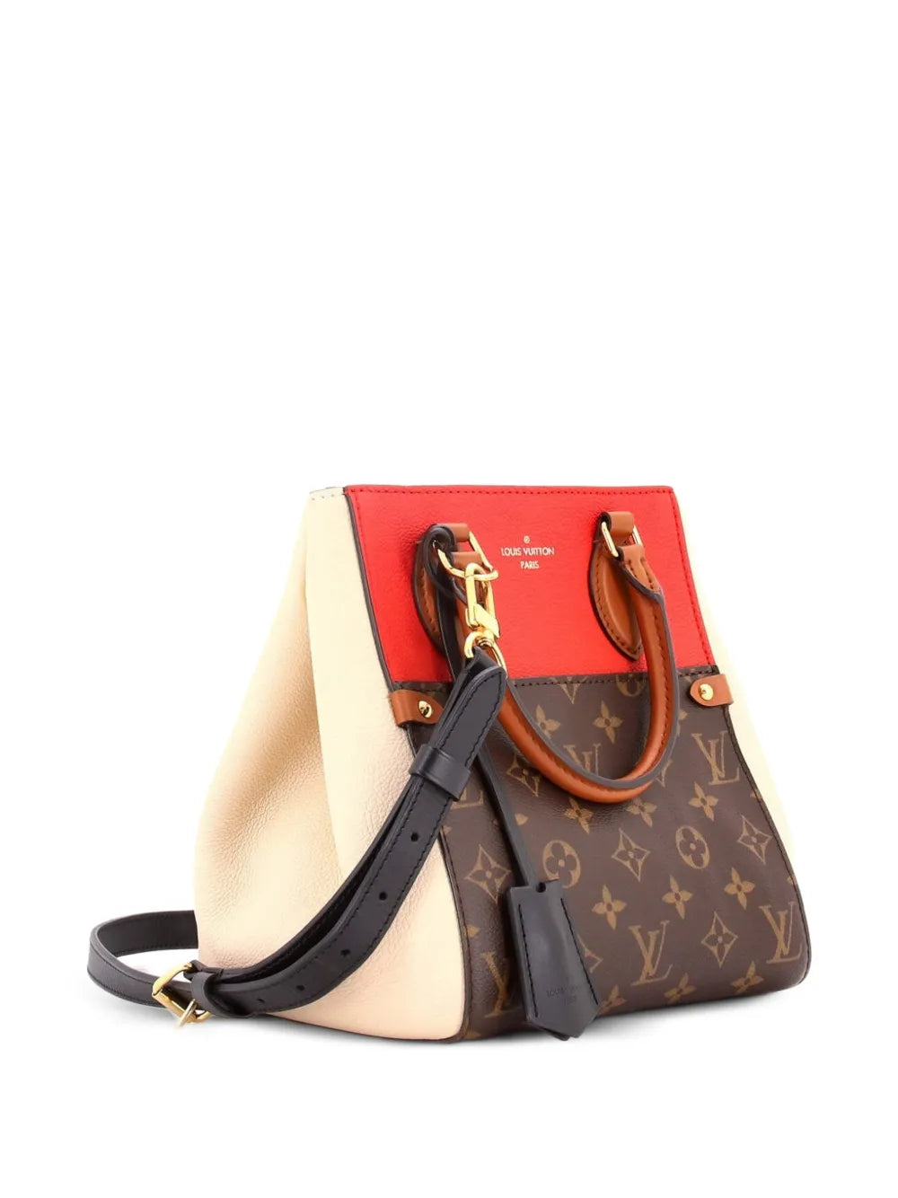 Fold Tote Monogram Canvas and Leather PM satchel