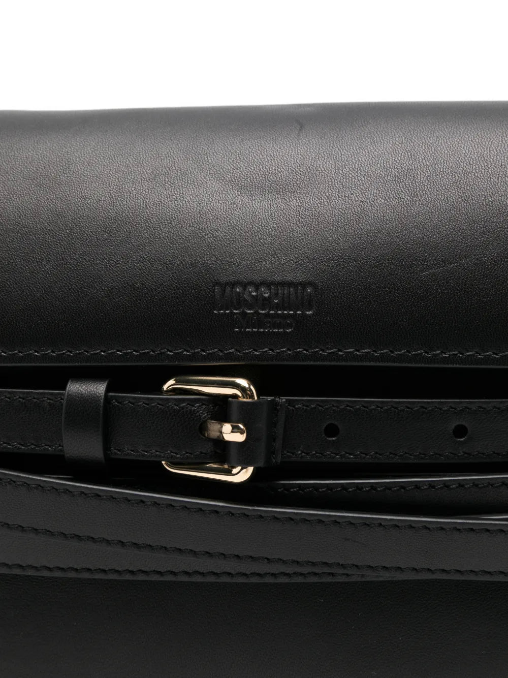 leather buckle shoulder bag
