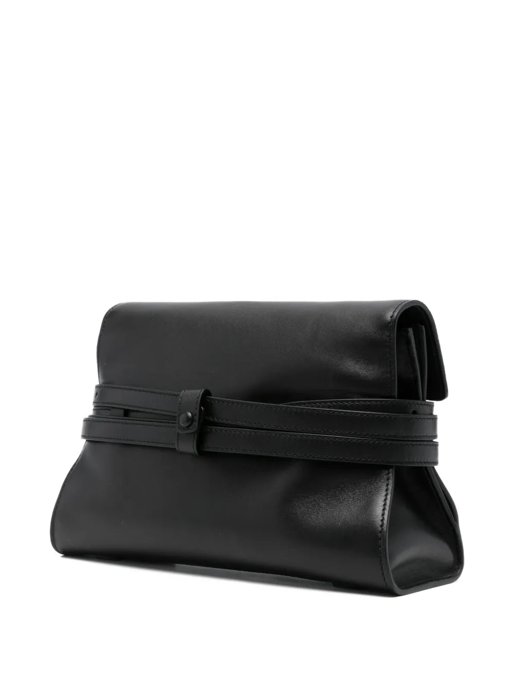 leather buckle shoulder bag