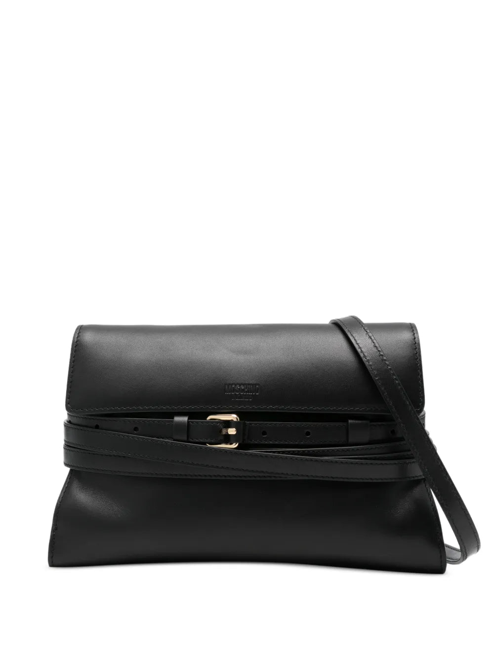 leather buckle shoulder bag