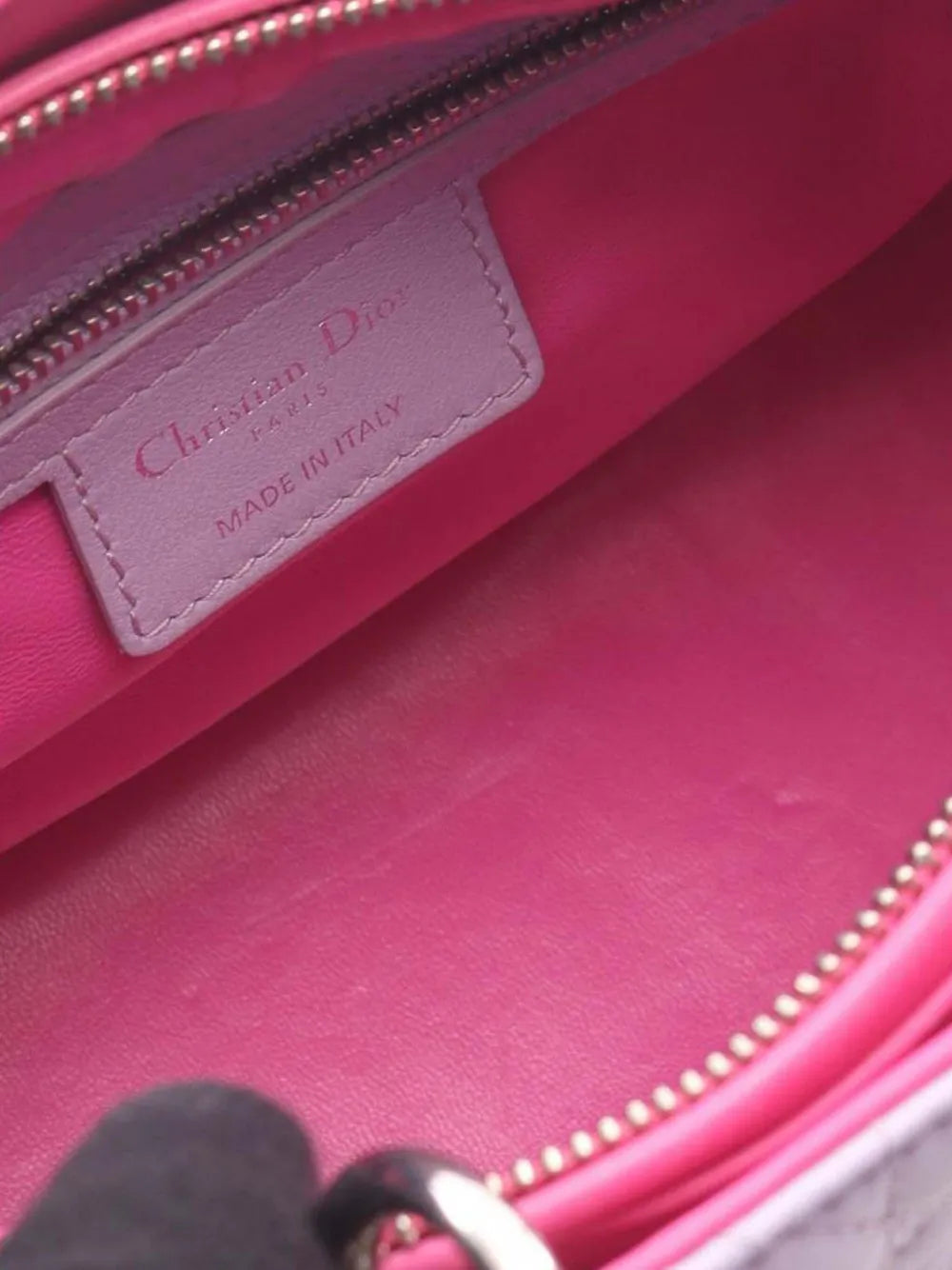 2010-2026 Medium Bicolor Lambskin Cannage Lady Dior satchel