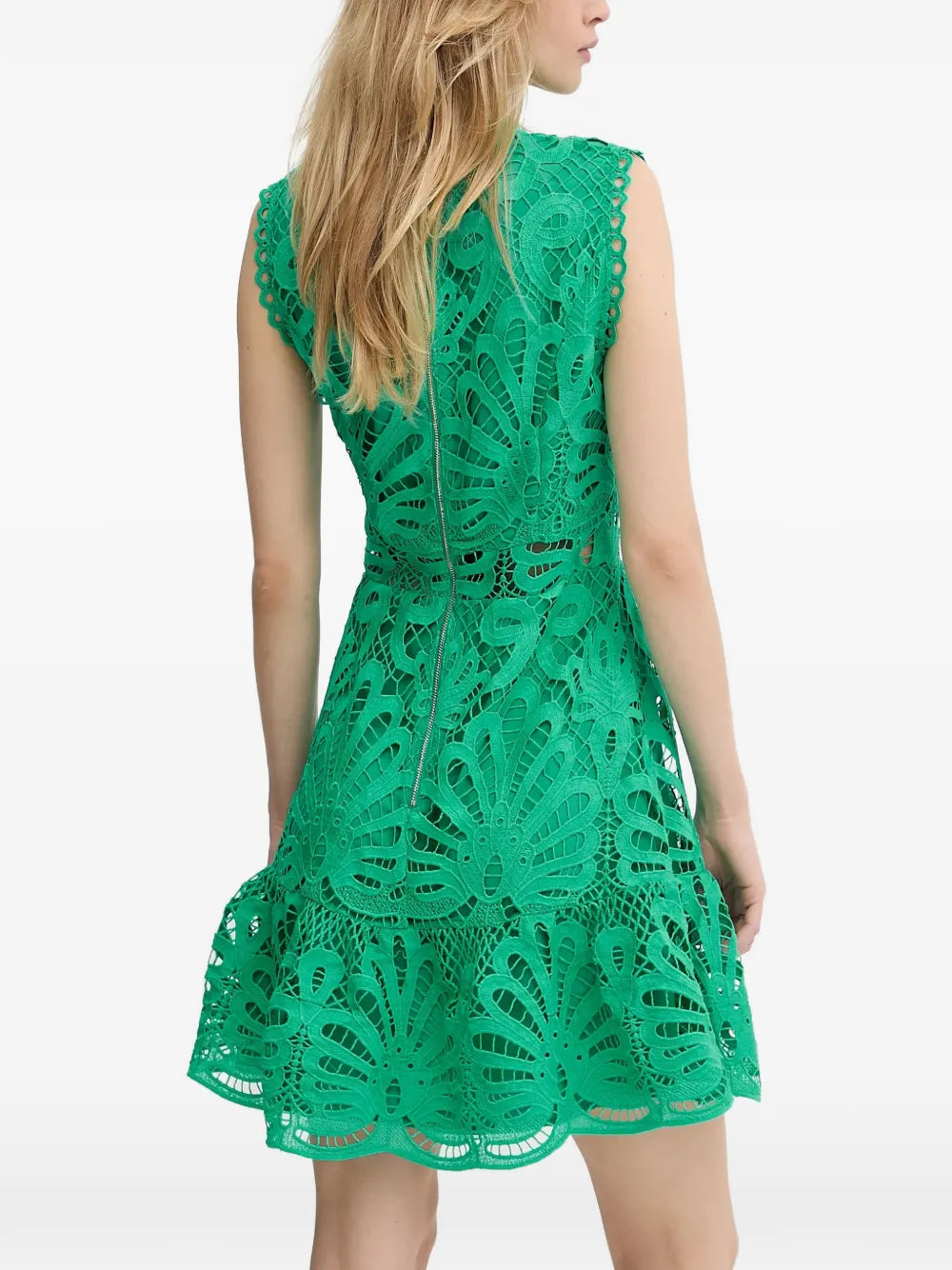 lace-detailing mini dress