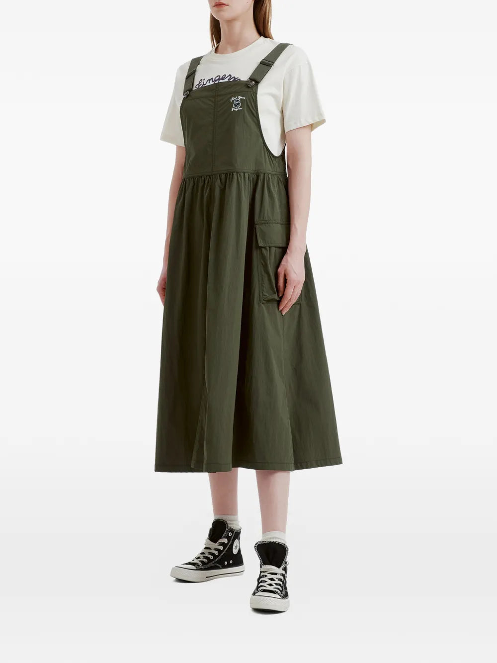 embroidered midi dress