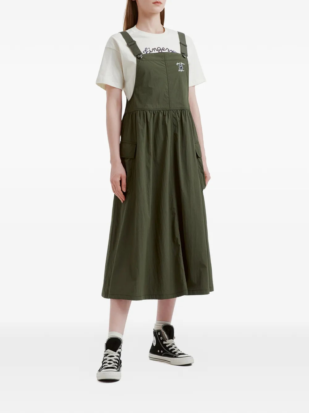 embroidered midi dress