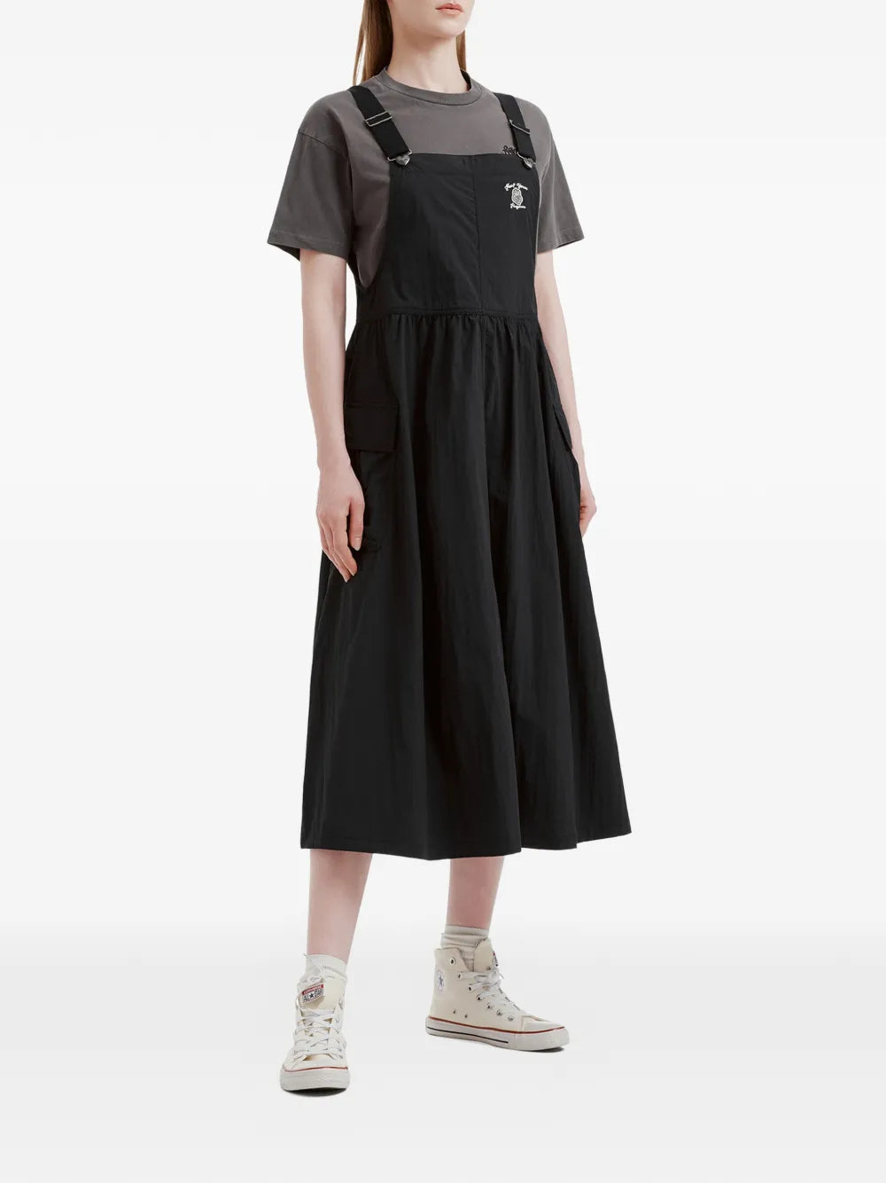 embroidered midi dress