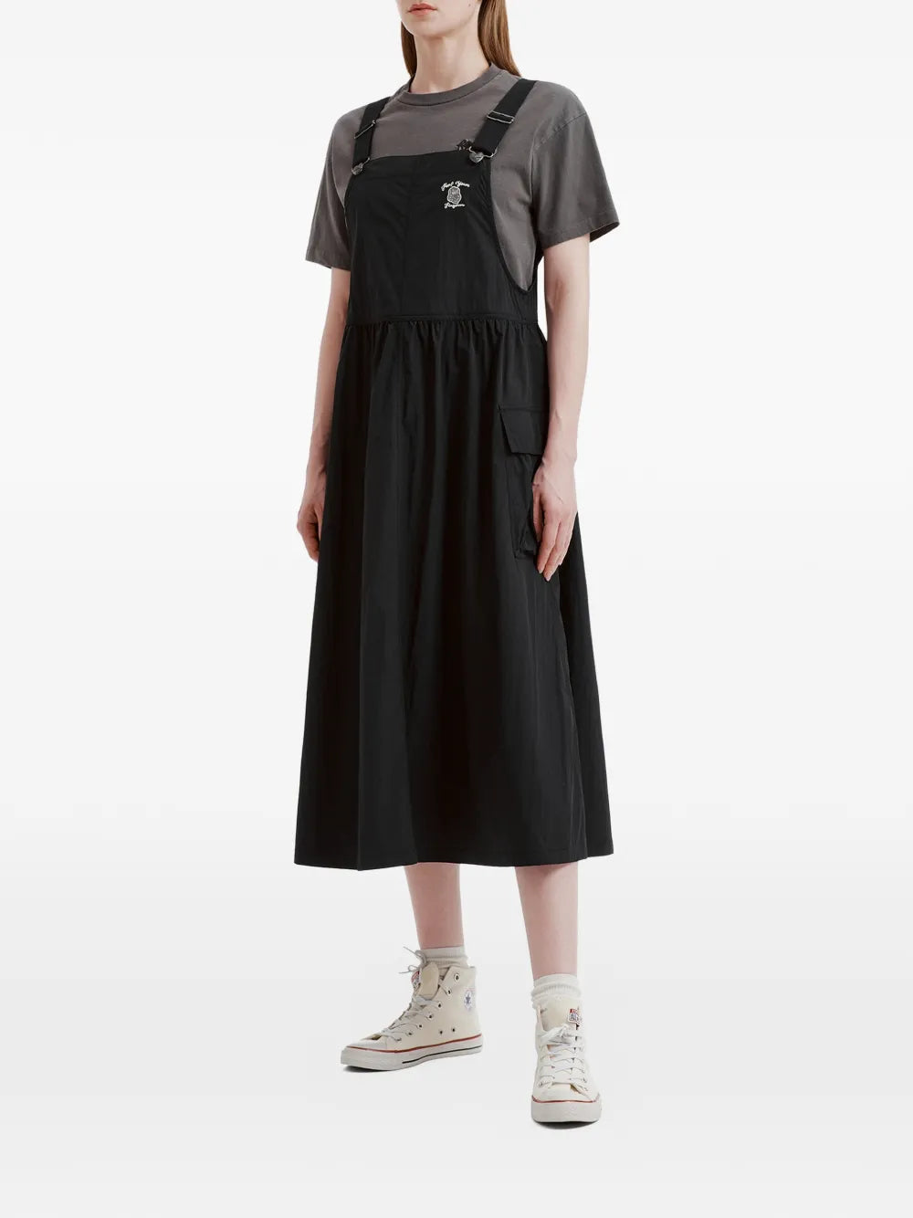 embroidered midi dress