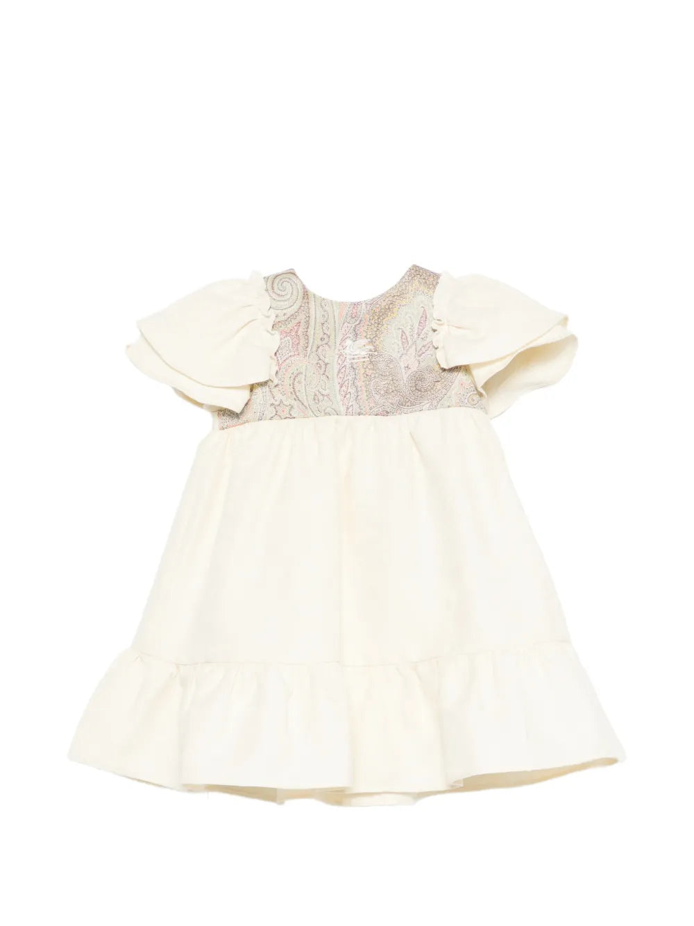 paisley ruffled dress