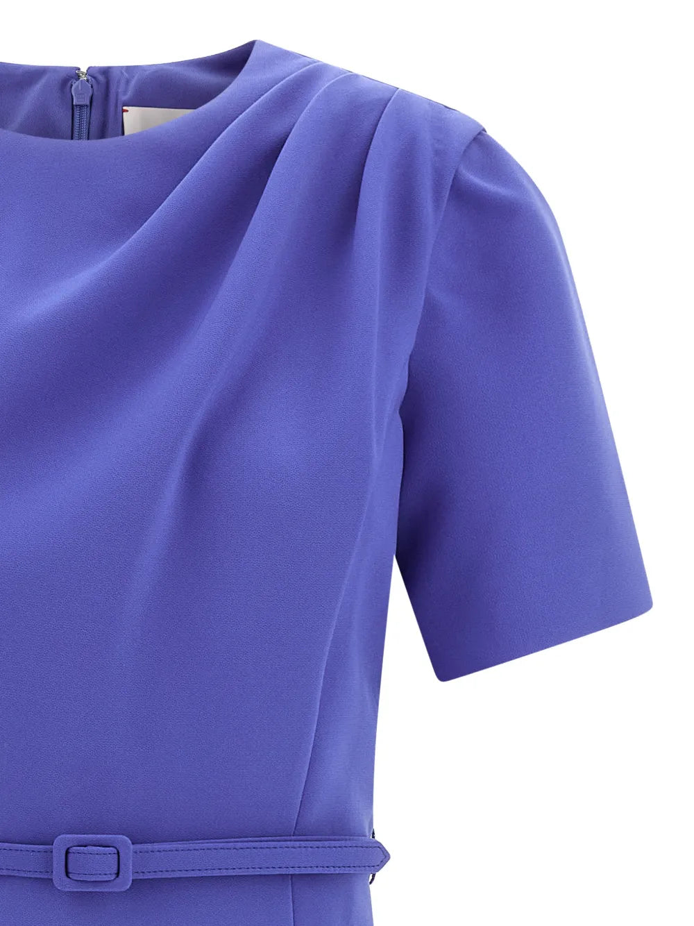 draped crewneck dress
