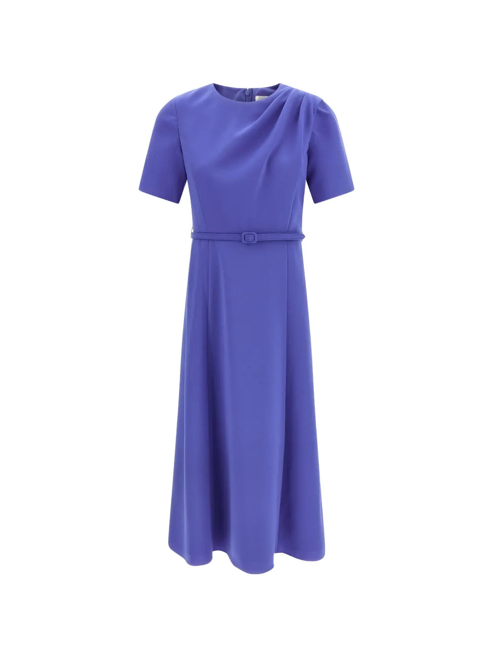 draped crewneck dress