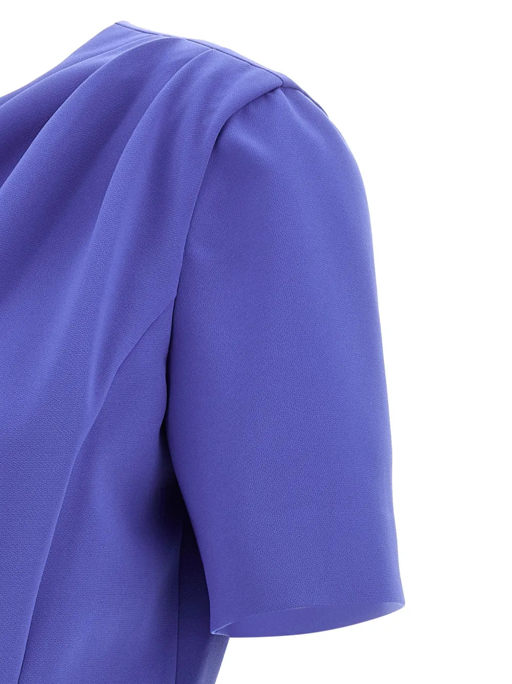 draped crewneck dress