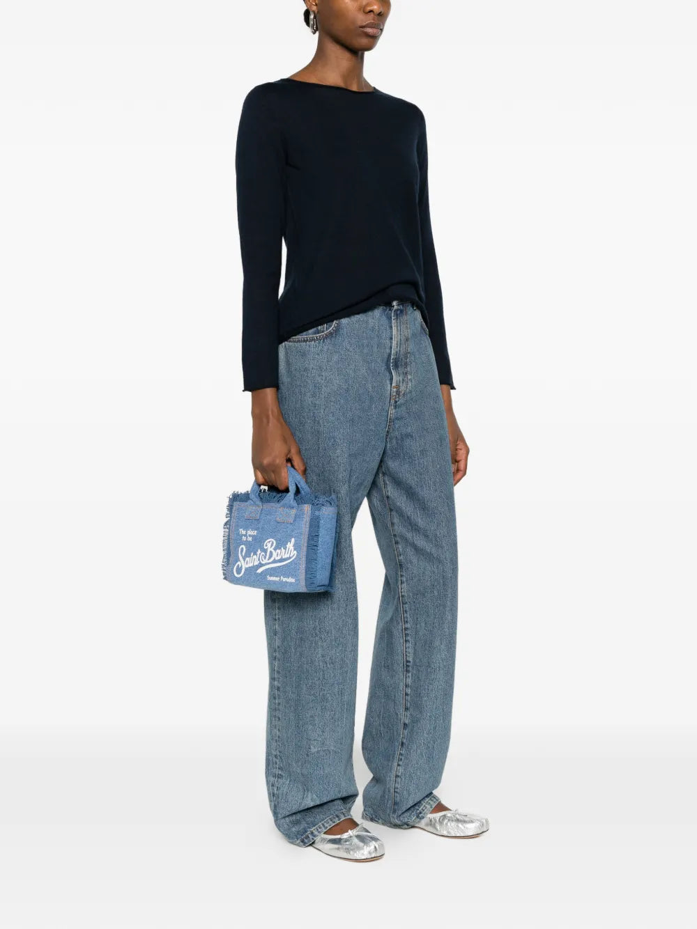 fringed top handle bag