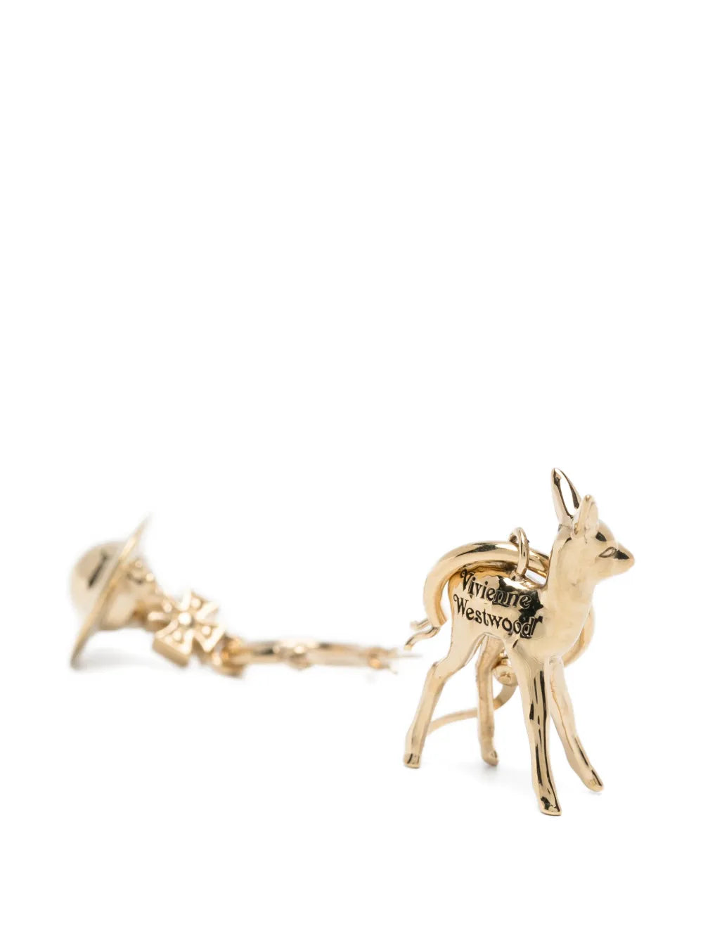 deer-orb hoop earrings