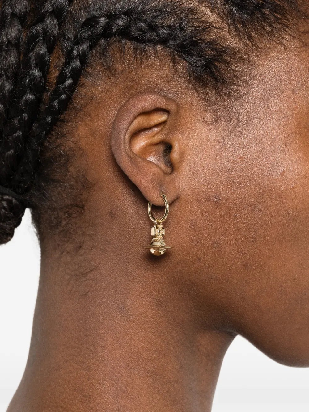 deer-orb hoop earrings