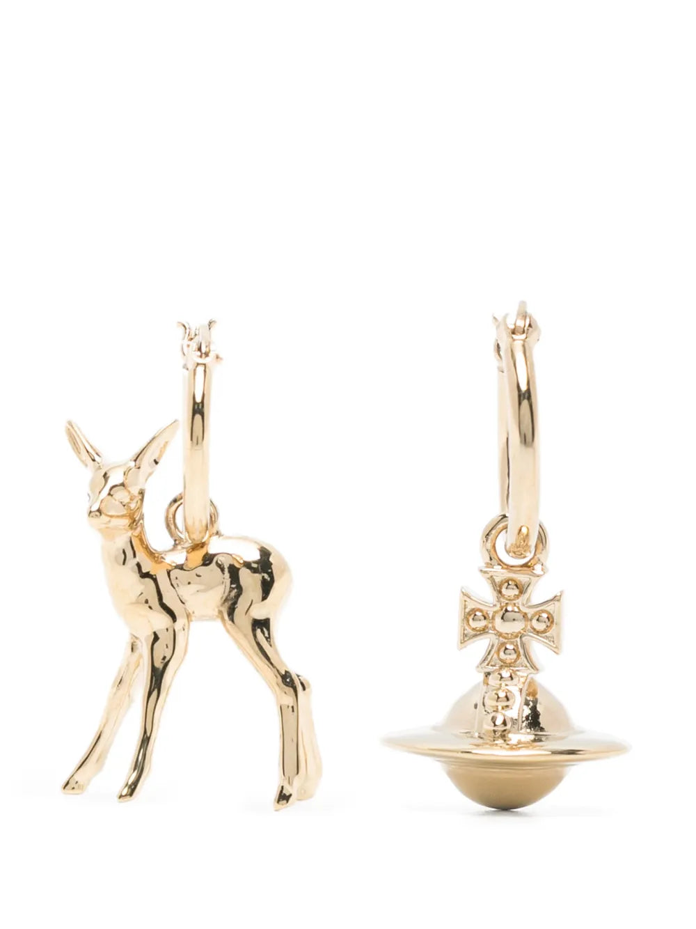 deer-orb hoop earrings