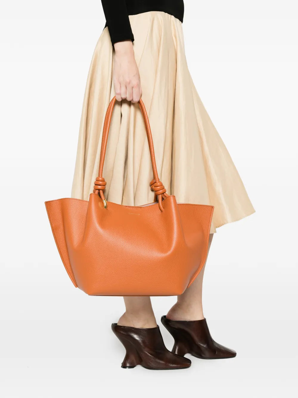medium Finn knot leather tote bag