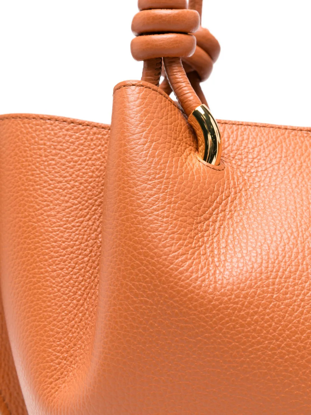 medium Finn knot leather tote bag